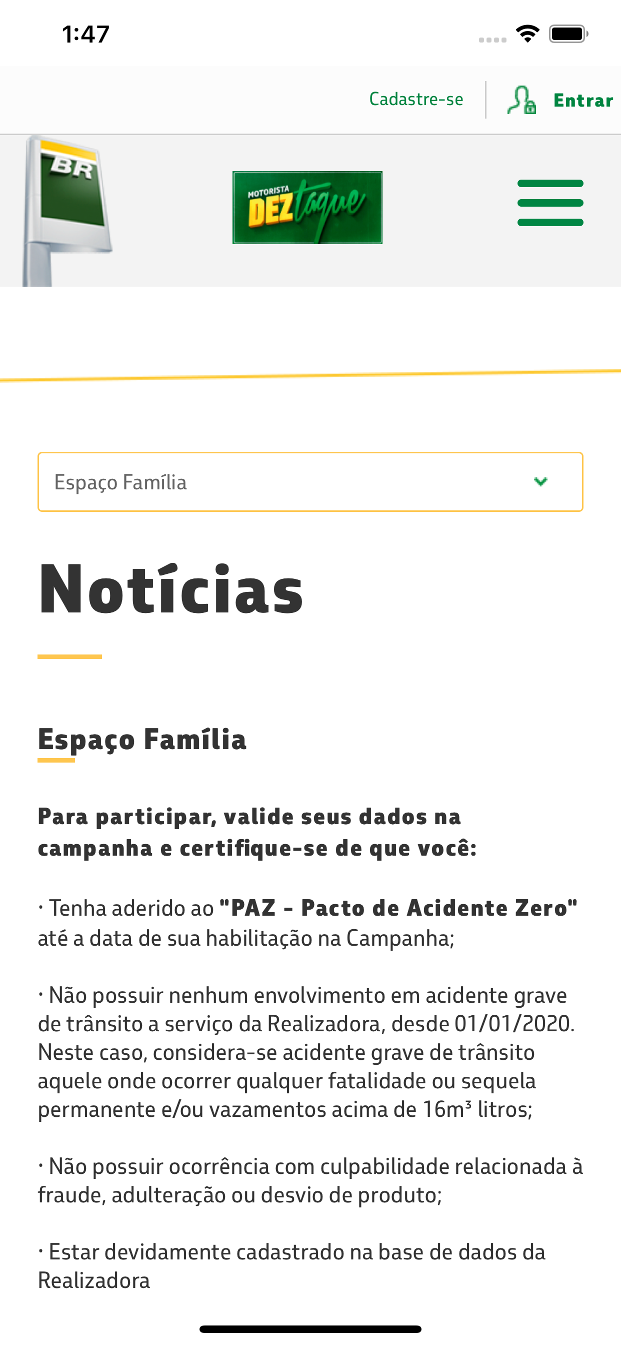 Motorista DEZtaque
