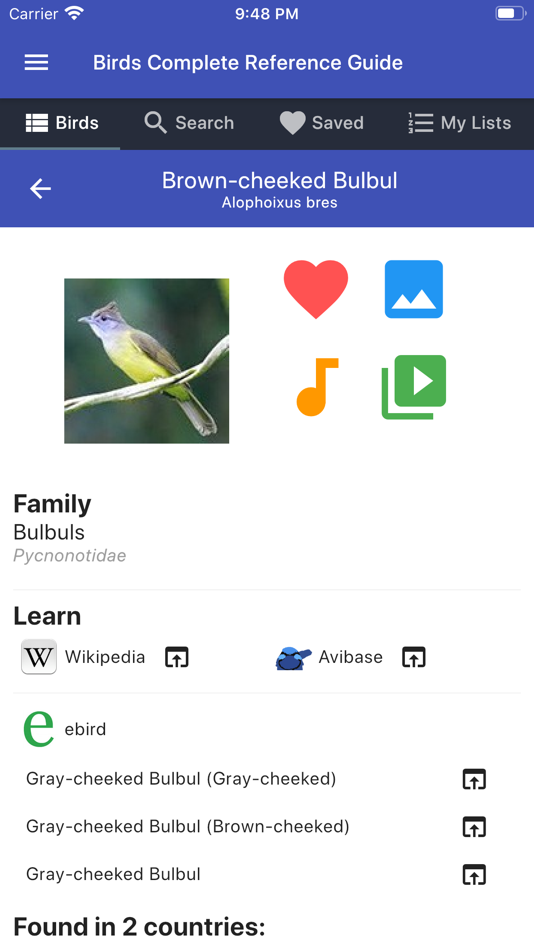 #3. Birds Complete Reference Guide (iOS) 来自: Faisal Akhtar