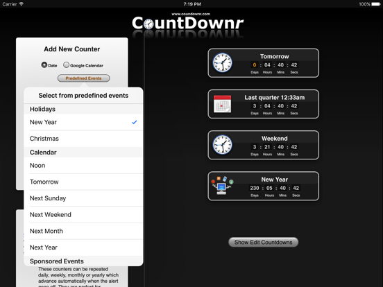 Screenshot #5 pour CountDownr