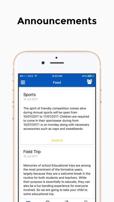 Parent Portal - SmartSchoolz iPhone screenshot 1 - Education app