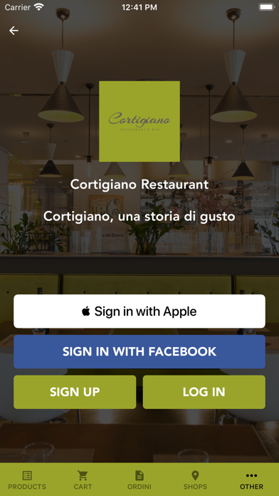 Cortigiano Restaurant Screenshot
