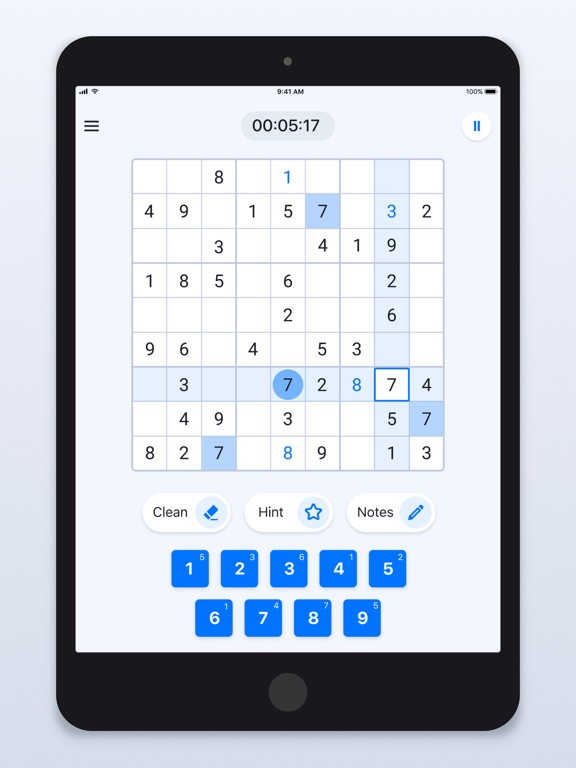 Sudoku Classic Puzzle Games iPad screenshot 4 - Games app