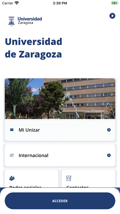 Universidad de Zaragoza Screenshot