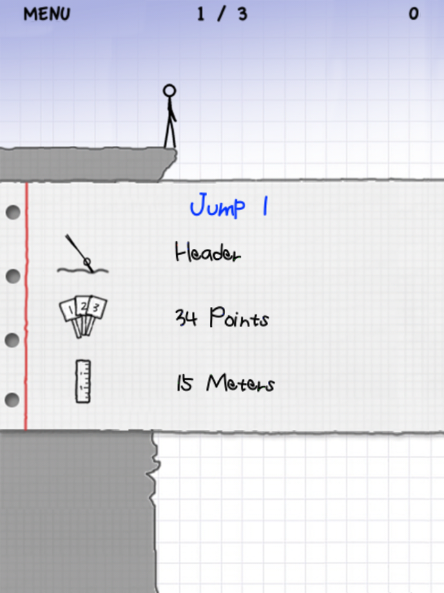 ‎Stickman Cliff Diving Screenshot