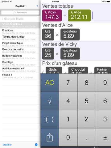 Screenshot #5 pour PopCalc Calculatrice