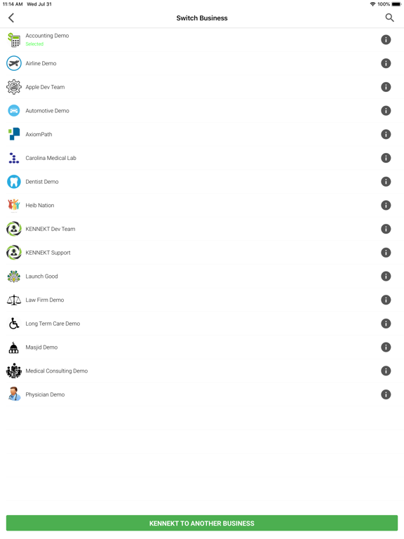 KENNEKT Client Messenger iPad screenshot 3 - Business app