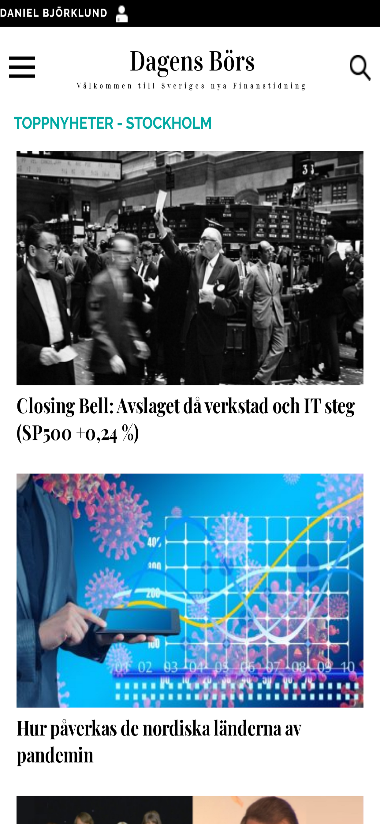 dagen börs screenshot 2