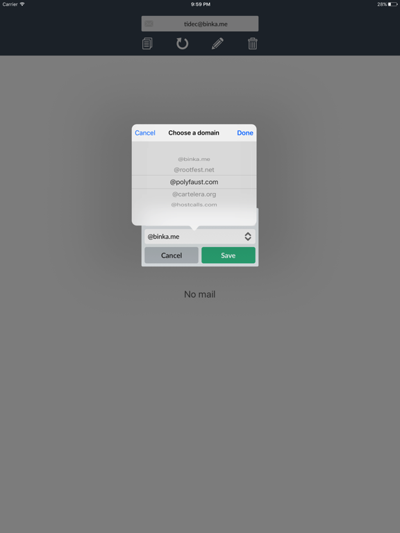 Screenshot #6 pour Temp Mail - anonymous email