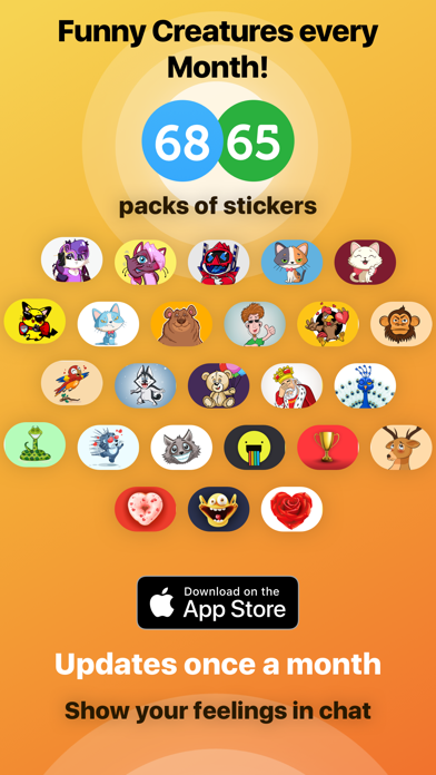 Sticker Bar: Send Еmotions! iPhone screenshot 7 - Entertainment app