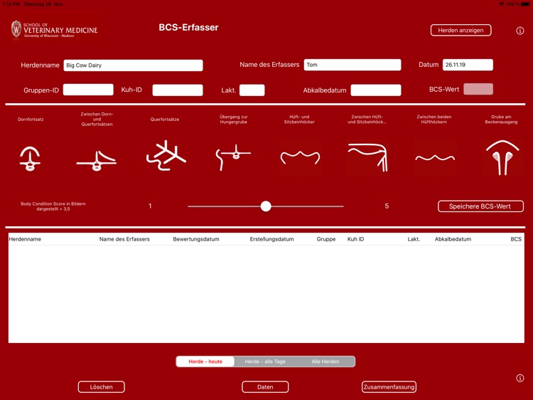 Body Condition Scorer