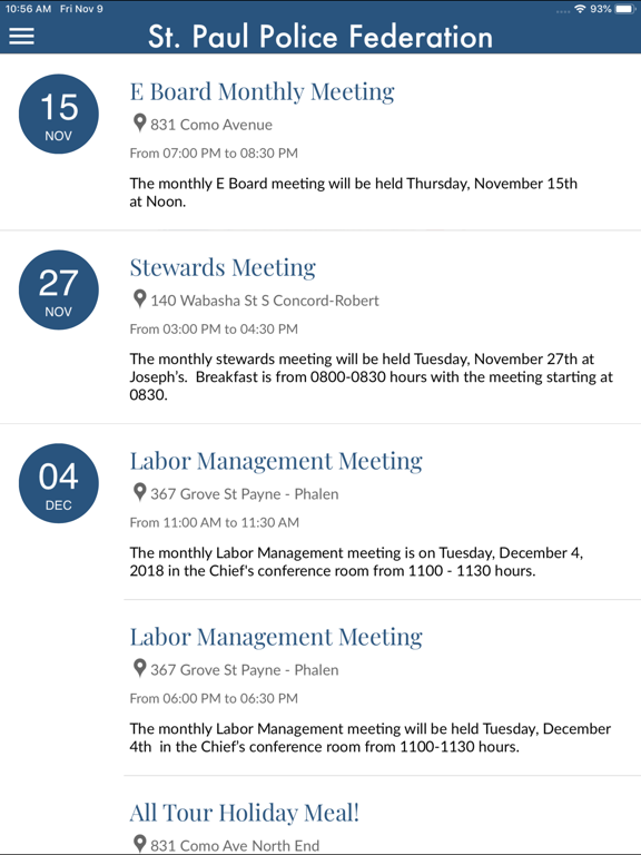 St. Paul Police Federation iPad screenshot 9 - Business app