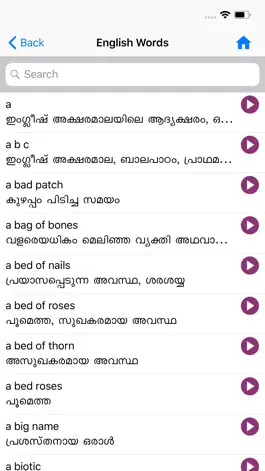 Game screenshot Bilingual Malayalam Dictionary apk