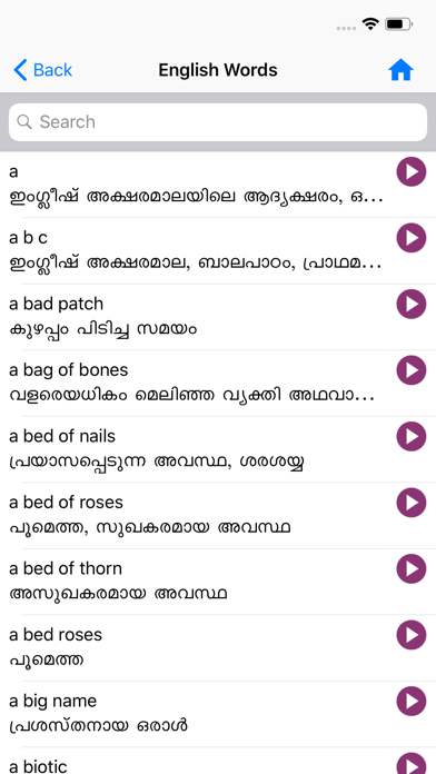 Bilingual Malayalam Dictionary By Nasar Kaliyarakath Ios United States Searchman App Data Information