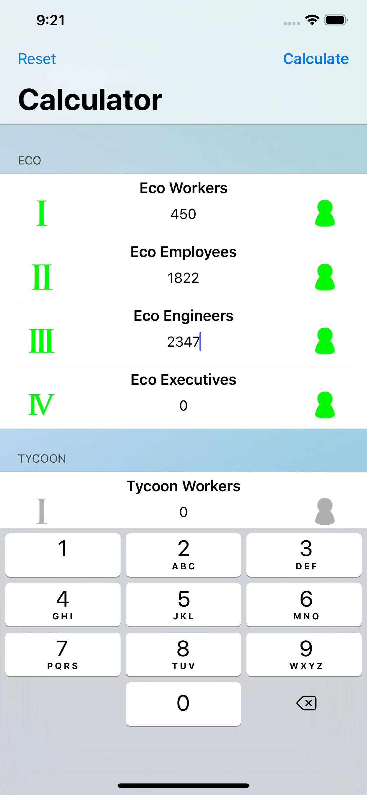 Production Calc. for Anno 2070