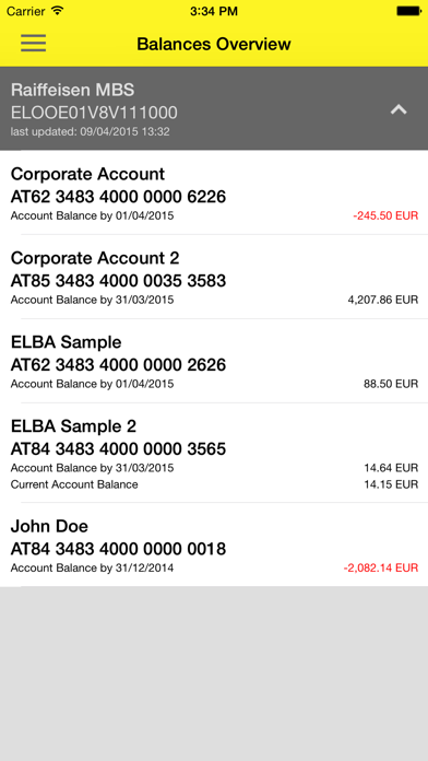 Raiffeisen Business Banking Screenshot