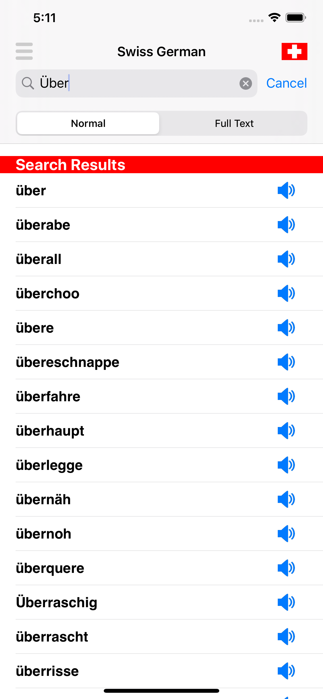 Swiss German Dictionary