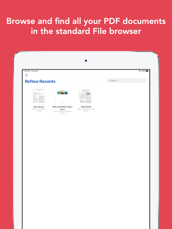 PDF Reflow iPad screenshot 4 - Productivity app
