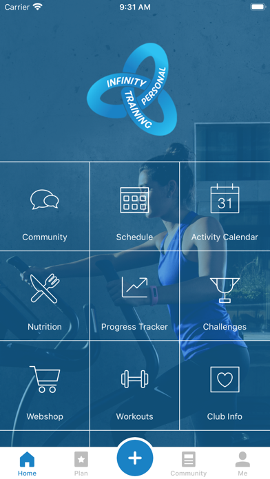 Screenshot #1 pour Infinity Personal Training App