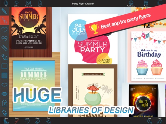 Party Flyer Creator iPad app afbeelding 2