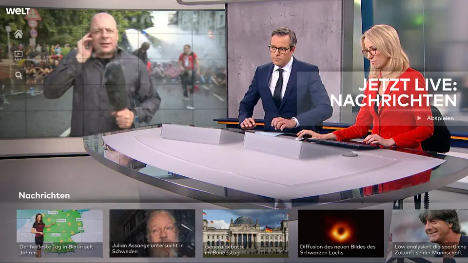 Screenshot von WELT Nachrichtensender auf dem iPhone 2