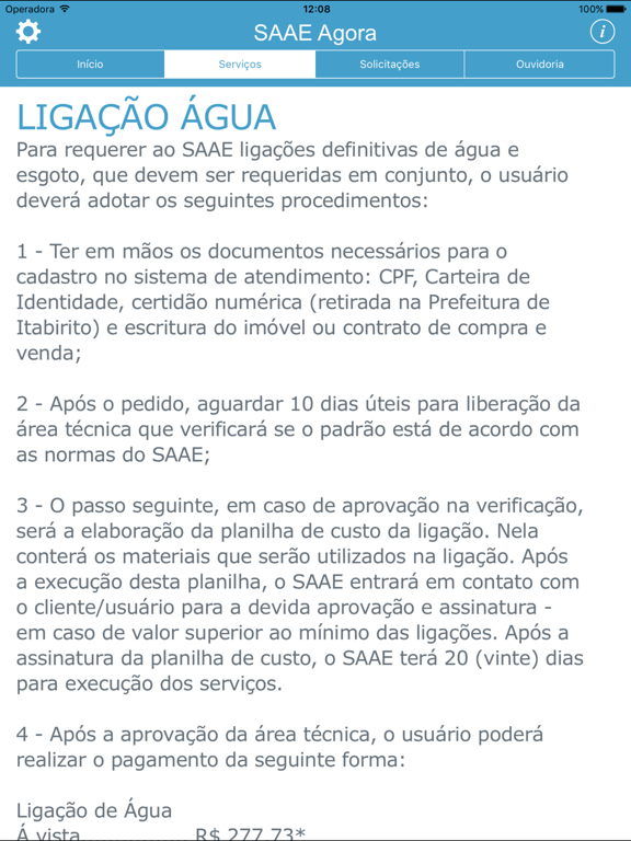 SAAE Agora Itabirito iPad screenshot 2 - Utilities app