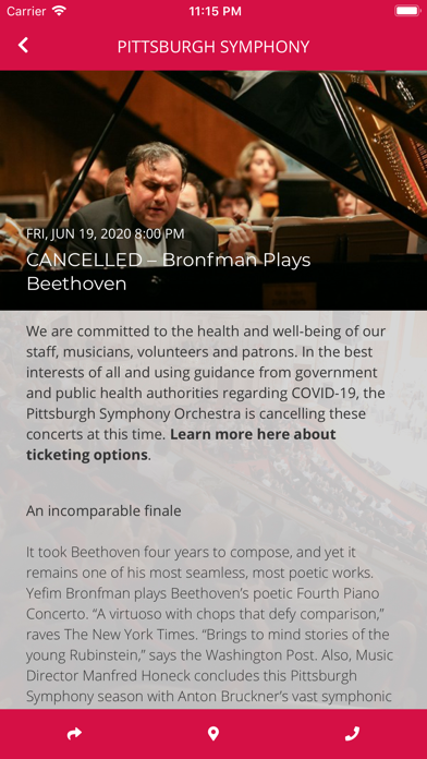 Pittsburgh Symphony Orchestra Screenshot 3 - AppWisp.com Pittsburgh Symphony Orchestra Screenshot 3 - AppWisp.com