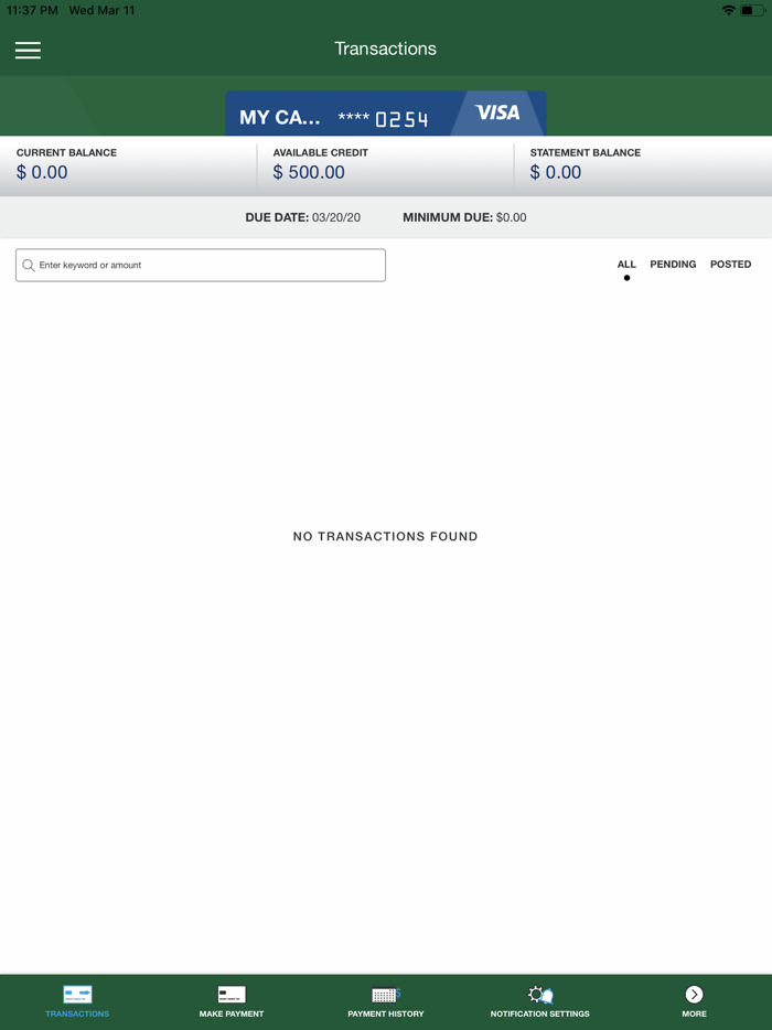 Arbor Financial Card Control