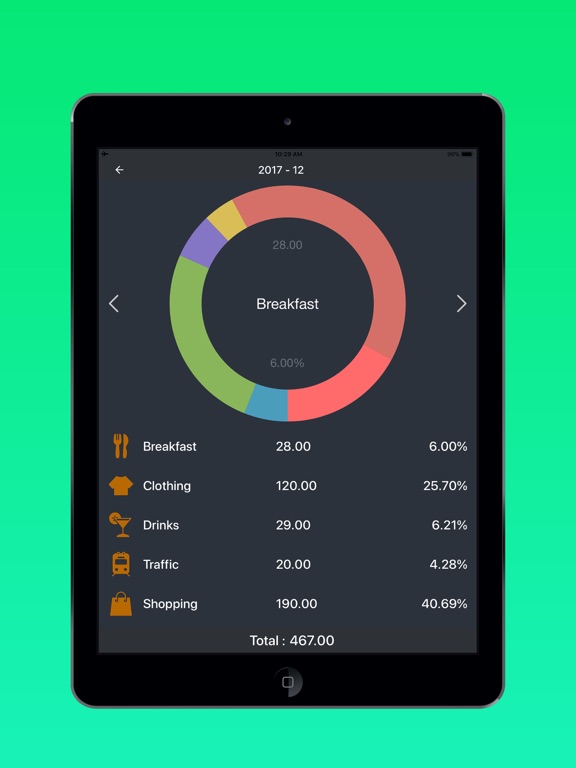 Screenshot #5 pour Daily Spending-My Cost Tracker