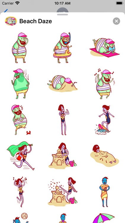 Beach Daze Stickers
