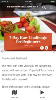 rawtarian's raw meal plans iphone screenshot 2