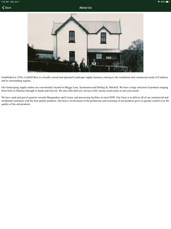 Corkhill Bros iPad screenshot
