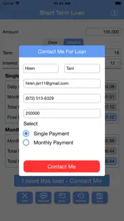 short term loan calc iphone screenshot 3