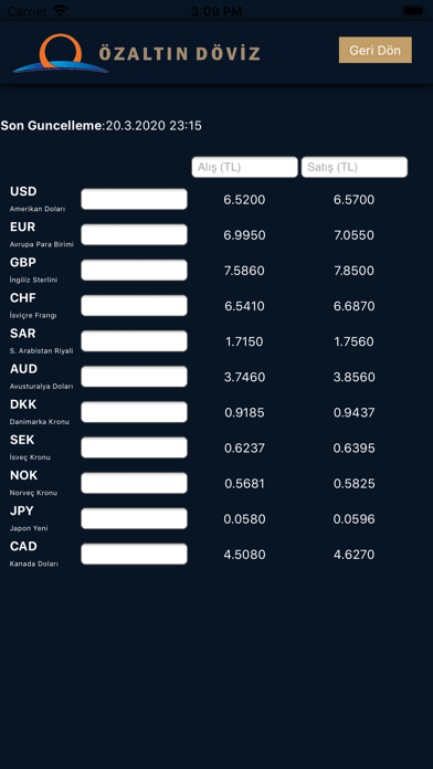 Özaltın Döviz screenshot 3