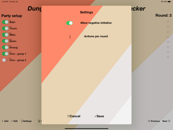 Screenshot #6 pour Simple Initiative Tracker