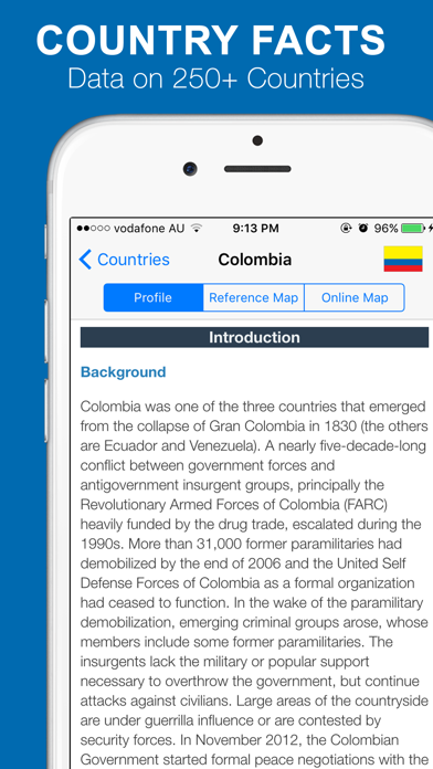 Screenshot #1 pour World Factbook 2023 Pro