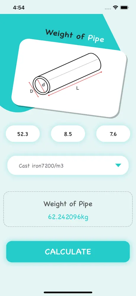 Pipe Weight Calculator