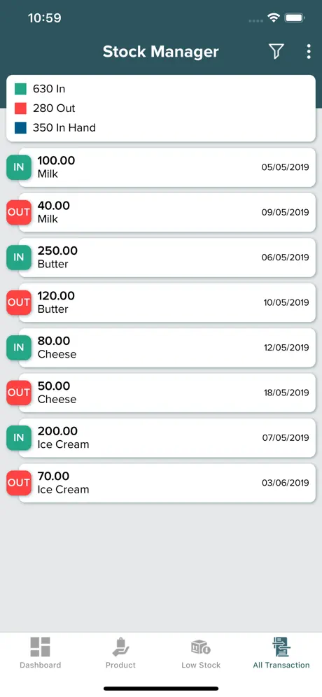 Simple Stock Manager