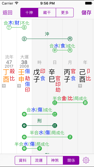 十三行八字 2008 for iPhone Screenshot