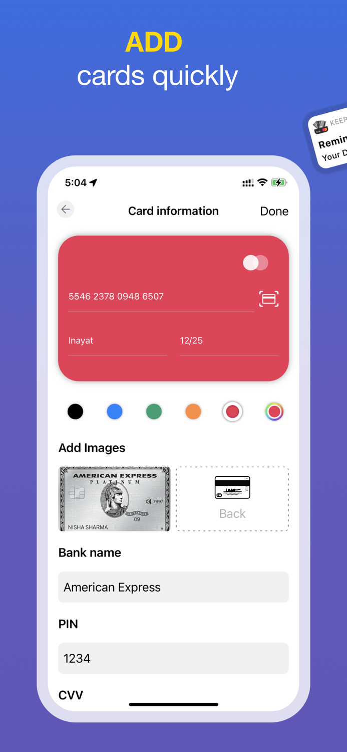 Wallet - Cards and Documents