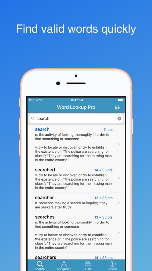 #1. Word Lookup Pro (iOS) By: Peter Hunt