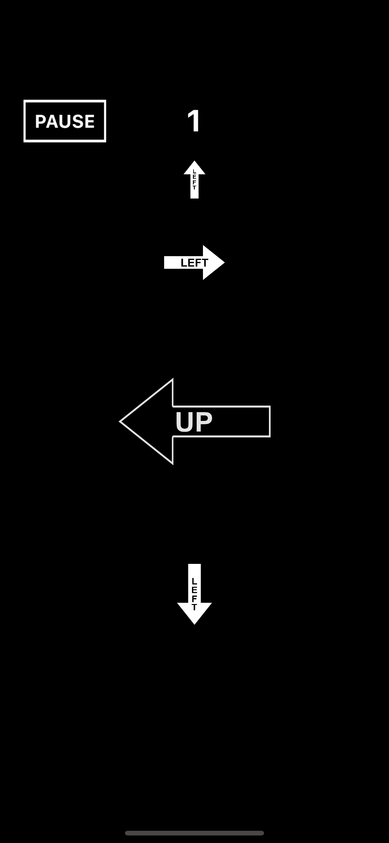 Text Arrows: black white swipe