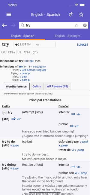 Dizionario Inglese WordRef. su App Store