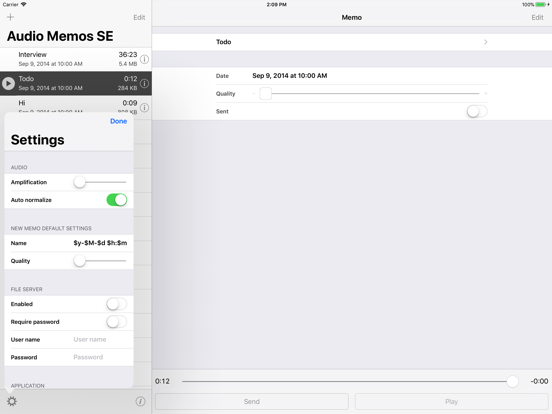 Audio Memos SE: Record Voice iPad app afbeelding 5