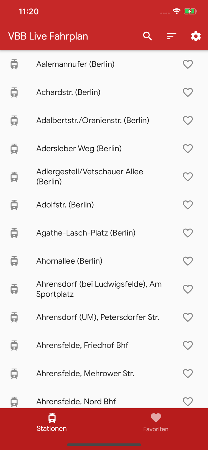 VBB Live Fahrplan
