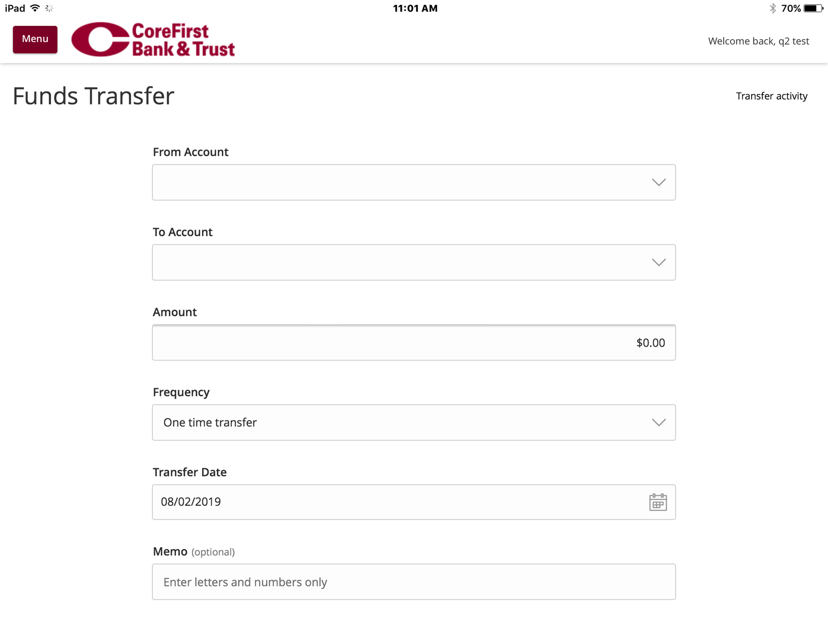 CoreFirst Bank Mobile App