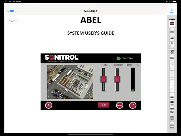 Sonitrol ABEL Sales Tool