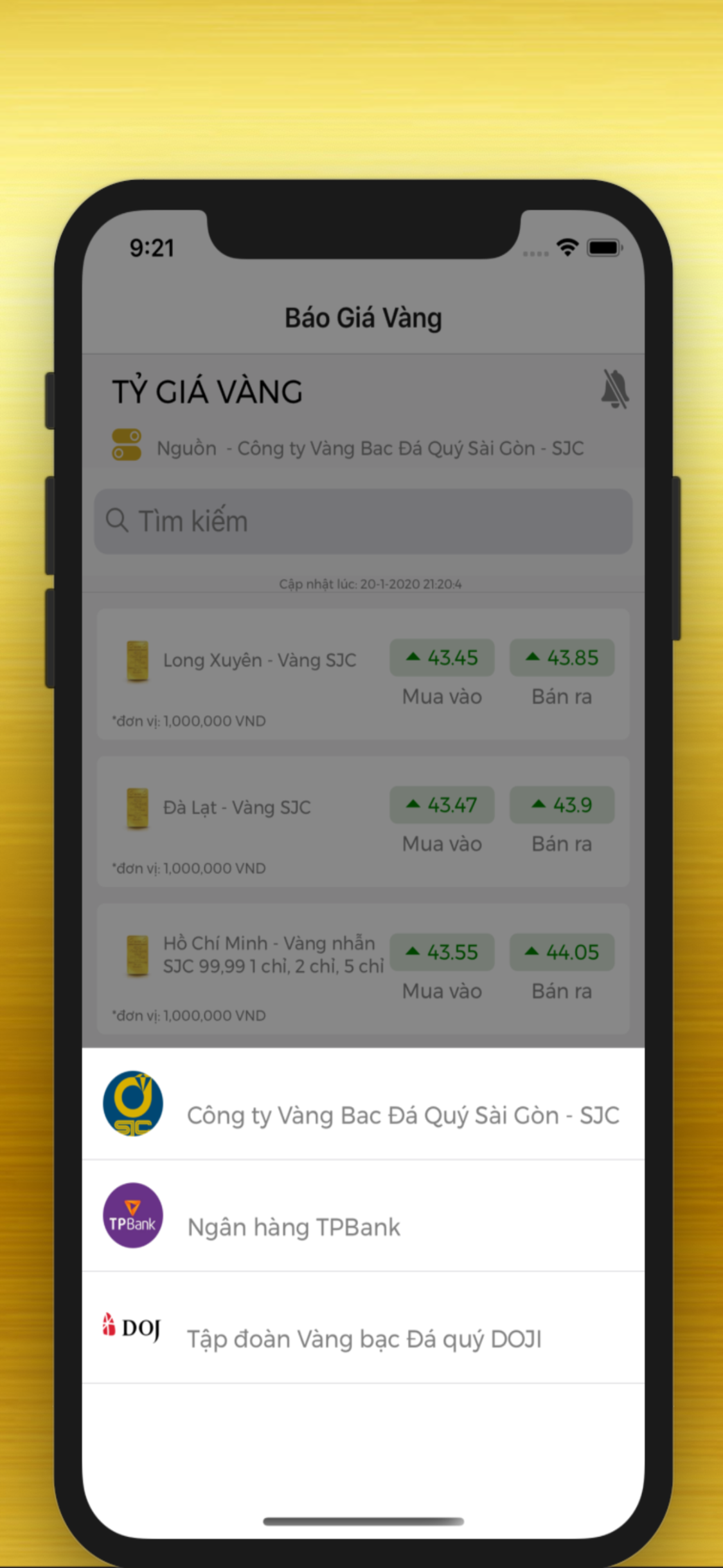 Báo Giá Vàng - Ngoại Tệ