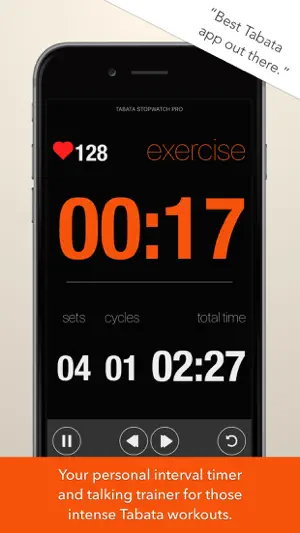 Tabata Stopwatch Pro (Paid) screenshot 1