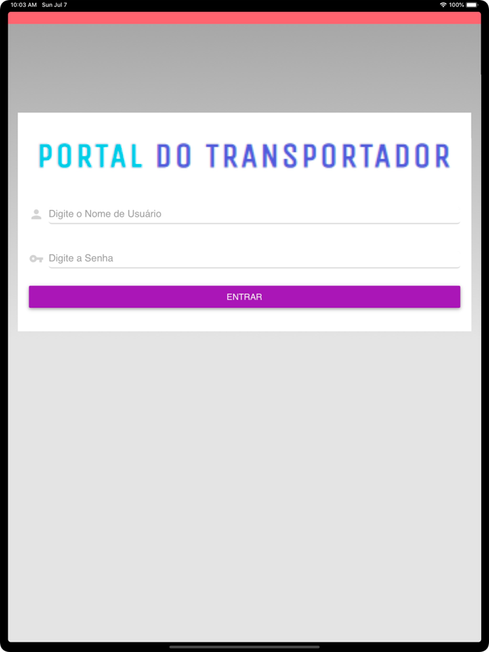 Portal do Transportador APP
