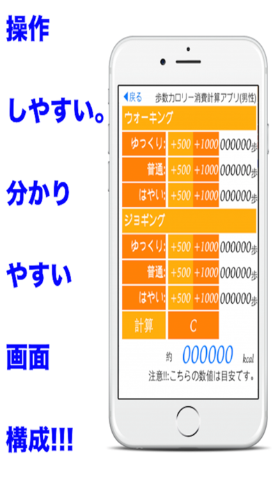 Screenshot #2 pour 歩数カロリー消費計算アプリ